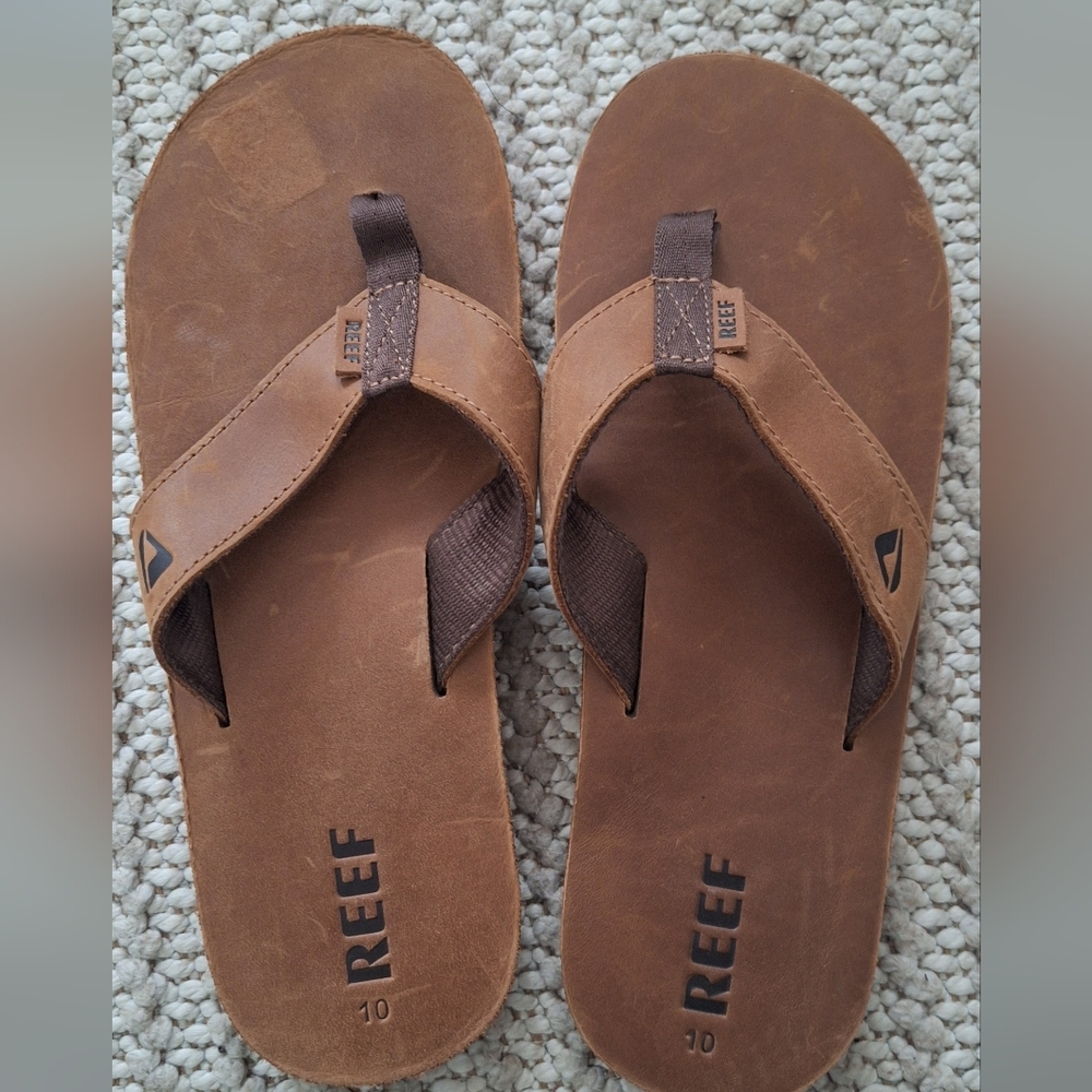 Reef Tan Leather Sandals